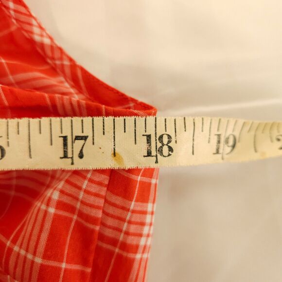 J Crew Womens XS Red Plaid Sleeveless Button Down Tank Top Blouse Vest - Picture 5 of 6